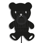 Luminária Abajur Parede Urso Madeira G9 30cm Decoração Bebê P