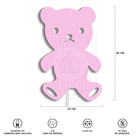 Luminária Abajur Parede Urso Madeira G9 30cm Decoração Bebê R