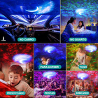 Luminária Abajur Projetor Galáxia Estrela Luz Led Lorben