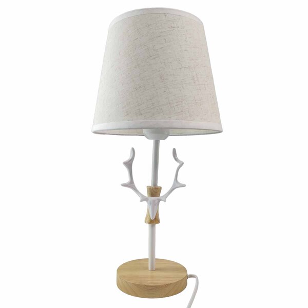 Luminaria Abajur Rustica Veado Enfeite Decorativo Sala Quarto