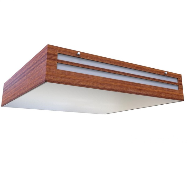 Luminária Acrílico Plafon Madeira Camboriu 50cm 3608 Branco