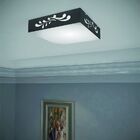 Luminária Acrílico Plafon Palhoca 30cm 3236 Preto