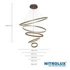 Luminária Alumínio e Acrílico Lp Bivolt Nitrolux