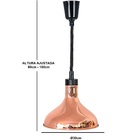 Luminária Aquecedora Buffet Retrátil Multifuncional