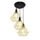 Luminaria Aramado Modelo Diamante - 03 Juntos Na Mesma Canopl