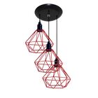 Luminaria Aramado Modelo Diamante - 03 Juntos Na Mesma Canopl