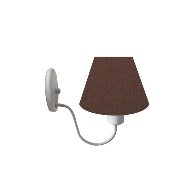 Luminária Arandela De Parede Branca Cúpula Cônica Cores Lisas