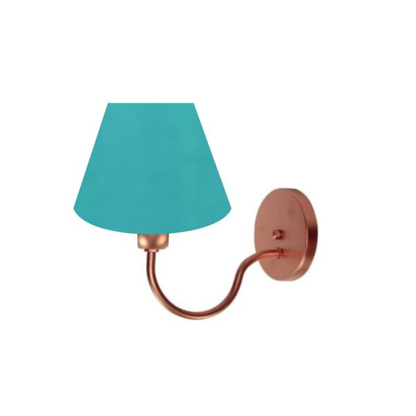 Luminária Arandela De Parede Cobre Cúpula Cônica Cores Lisas