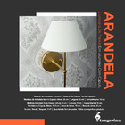 Luminária Arandela Fixa Dourado Com Cúpula Bege