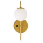 Luminária Arandela Jabuticaba Botão Globo Vidro Dourada