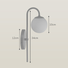 Luminária Arandela Jabuticaba Globo Vidro Quarto Dourada