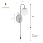 Luminária Arandela Jabuticaba Interruptor Globo Vidro Bronze