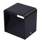 Luminária Arandela Led 6w Cubo Branco Quente Preto