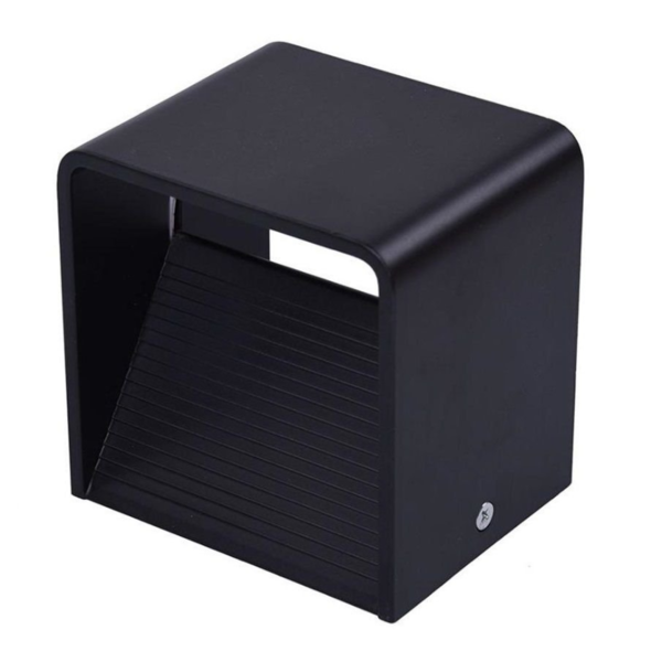 Luminária Arandela Led 6w Cubo Branco Quente Preto