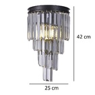 Luminária Arandela Lustre Cristal Clássica Quarto Sala 2xe14