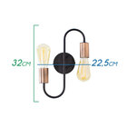Luminária Arandela Moderna Dupla Trace Abajur Parede Soquete