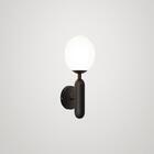 Luminária Arandela Parede Abajur Preto Globo Sala 18x26cm G9