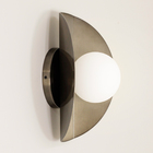 Luminária Arandela Parede Cacau Globo Vidro Lavabo Bronze