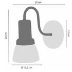 Luminária Arandela Parede Curva Cama Cabeceira Branco Cobre