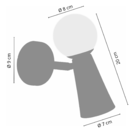 Luminária Arandela Parede Globo Vidro Articulada Dourado