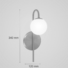 Luminária Arandela Parede Globo Vidro Luxuosa Preto 1640