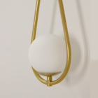 Luminária Arandela Parede Gota Tubo Globo Vidro Sala Dourado