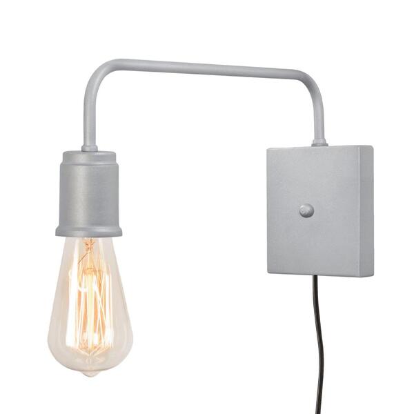 Luminária Arandela Parede Interruptor Haste Móvel Sala Prata