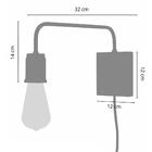 Luminária Arandela Parede Interruptor Haste Móvel Sala Prata