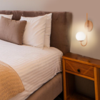 Luminária Arandela Parede Jabuticaba Globo Vidro Sala Cobre