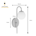 Luminária Arandela Parede Jabuticaba Globo Vidro Sala Cobre