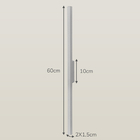 Luminária Arandela Parede Linear Slim Led 127v 60cm Dourado