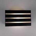 Luminária Arandela Parede Muro Frisada Policarbonato Preto