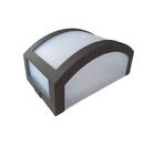 Luminária Arandela Parede Muro Policarbonato Marrom