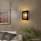 Luminaria Arandela Retangular Ar 145 Preta 60w E27