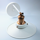 Luminária Arandela Varanda Factory Vintage 22 Cm Branco E Cob