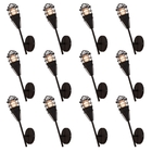 Luminária Arandela Vintage Tocha Preto Kit Com 12