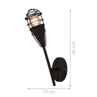 Luminária Arandela Vintage Tocha Preto Kit Com 5