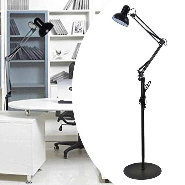 Luminária Articulada Abajur Pedestal Chão Metal Lustre Coluna