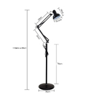 Luminária Articulada Abajur Pedestal Chão Metal Lustre Coluna