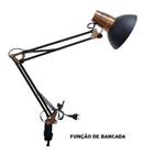 Luminária Articulável Pedestal Multiuso Sofisticada