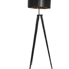 Luminária Base De Ferro Capsula Preto