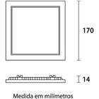 Luminária Bivolt Embutir Led Slim Quadrada Startec Preto
