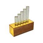 Luminária Blend - Cabo Preto - Marrom/dourado - 110v - Degrad