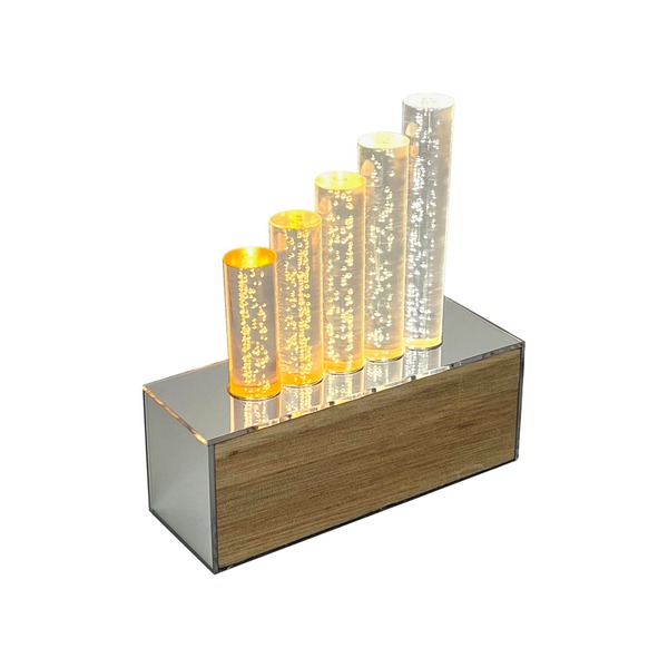 Luminária Blend - Cabo Preto - Natural/prata - 110v - Degradê