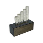 Luminária Blend Led 220v Decorativa De Mesa Cinza Titânio Em