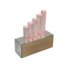 Luminária Blend Led 220v Decorativa De Mesa Prata Em Madeira