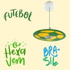 Luminária Bola - Copa Do Mundo Brasil - Verde E Amarelo Decor
