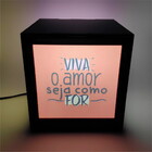 Luminária Box Namorados Nome Personalizado Viva O Amor