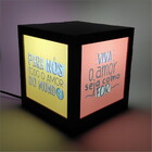 Luminária Box Namorados Viva O Amor Em Mdf
