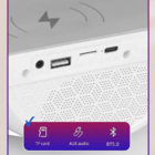 Luminária Caixa De Som Station Rgb Carregador Indução 15w